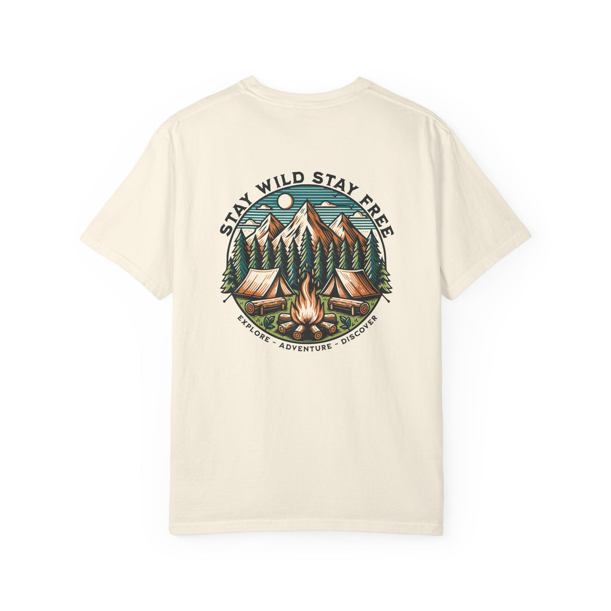"Stay Wild Stay Free" Graphic Cotton Tee