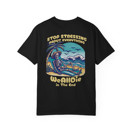 "Stop Stressing" Graphic Cotton Tee