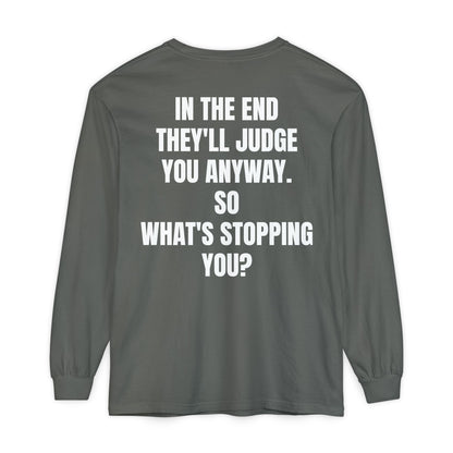 'What's Stopping you?' Inspirational Cotton Long Sleeve