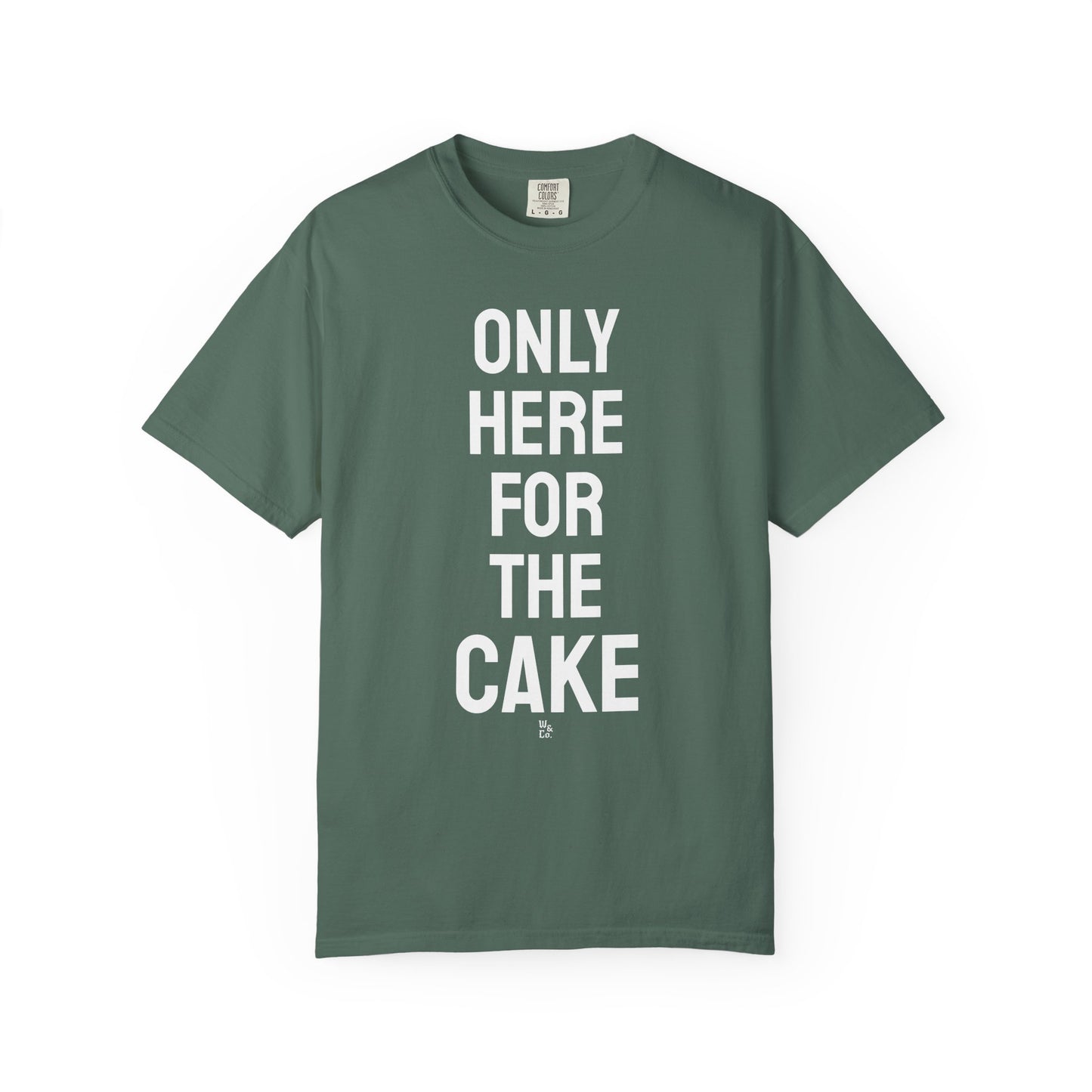 "Here for The Cake" Graphic Cotton Tee