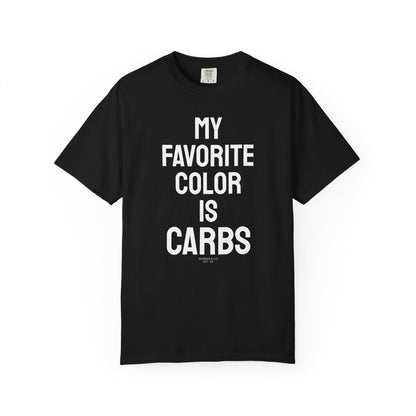 "My Favorite Color is Carbs" Graphic Cotton Tee