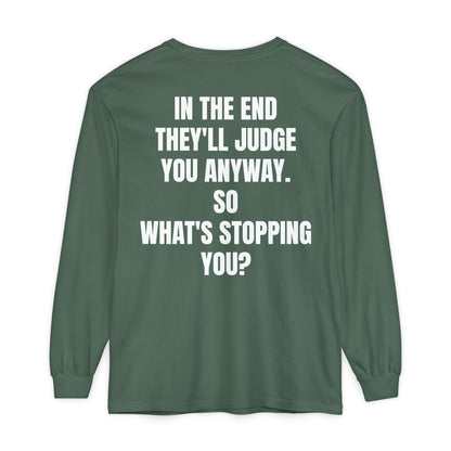 'What's Stopping you?' Inspirational Cotton Long Sleeve