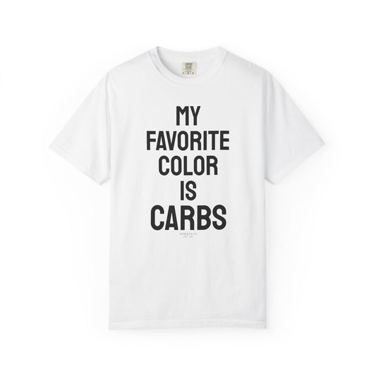 "My Favorite Color is Carbs" Graphic Cotton Tee