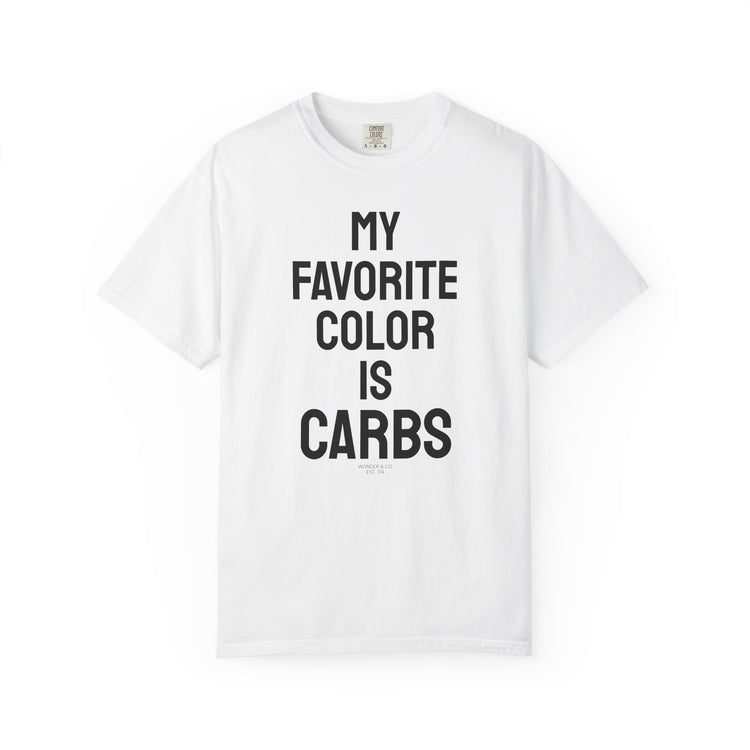 "My Favorite Color is Carbs" Graphic Cotton Tee