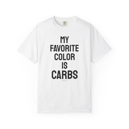 "My Favorite Color is Carbs" Graphic Cotton Tee