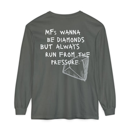 'MFs Wanna Be Diamonds' Cotton Long Sleeve