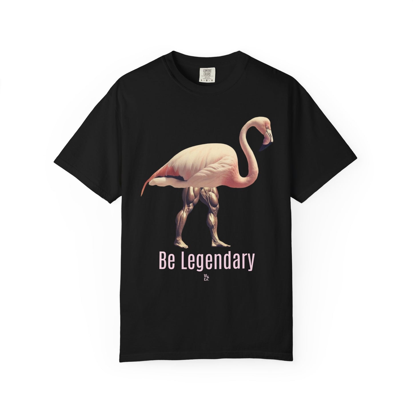 "Be Legendary Flamingo" Graphic Cotton Tee