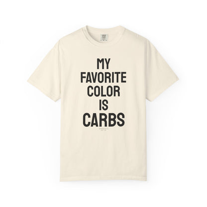 "My Favorite Color is Carbs" Graphic Cotton Tee