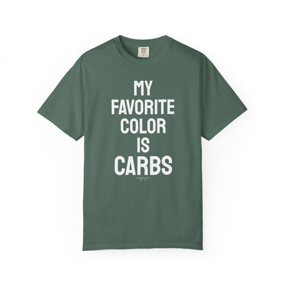 "My Favorite Color is Carbs" Graphic Cotton Tee