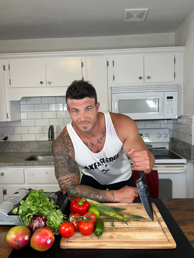 Kyle in his kitchen